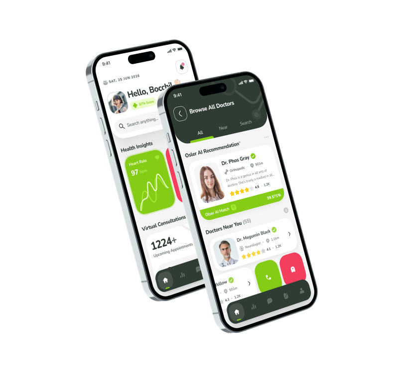 Osler App Mockup Image